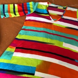 Multicolored beach cover up